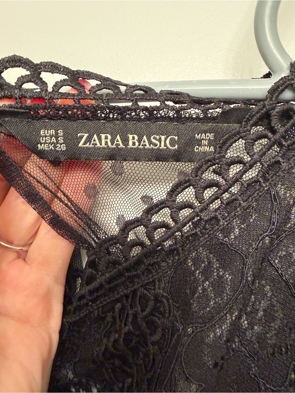 Zara Black Lace Sleeveless Peplum Top - Picture 3 of 3